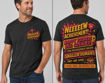 Dungeon Crawler Carl Fathers Day Shirt, Neeeeew Achievement Tee, Funny LitRPG Dad Gift, DCC Fan BookTok T-Shirt