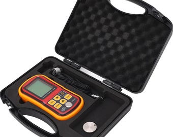 Medidor de espesor ultrasónico digital GM100 de 1/2 brazo, para placas de acero, plástico y cerámica, con medición de velocidad del sonido y espesor.