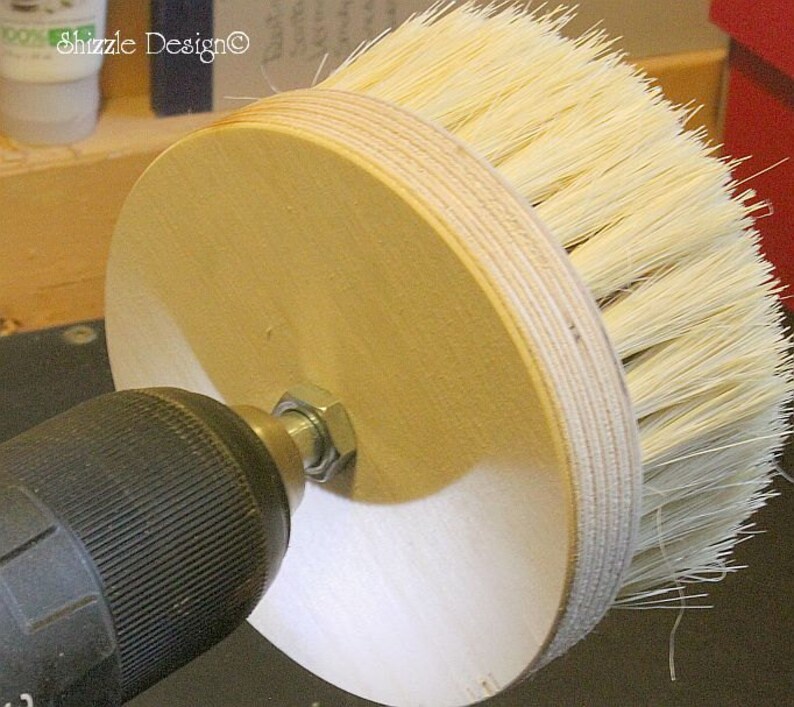 Drill Buff Brush for buffing Wax over Chalk Clay Paints easy Etsy