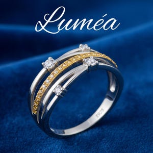 S925 Sterling Silver Interstellar Orbit Entwined Line Ring – Color-Block Design, Artistic Surprise Gift for Her