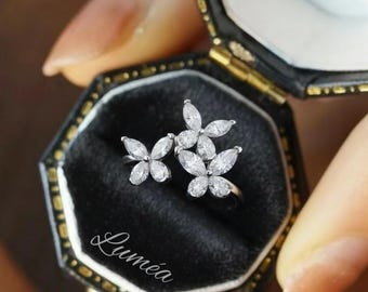 Secret Garden Collection Designer Ring – Natural Butterfly Style – S925 Sterling Silver Natural Amethyst Ring – An Exclusive Gift for Her