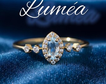 Sky Blue Natural Topaz S925 Sterling Silver Ring for Women – Unique & Personalized Design – A Sparkling Surprise Gift for Her