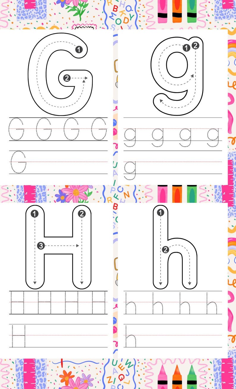 Tracing Guide. Prep Alphabet Tracing Worksheets A-Z - Etsy