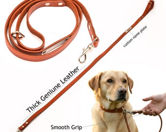 Genuine Leather Dog Leash | Handmade Durable Pet Lead for Small & Large Dogs | Premium Leather Leash with Steel Hook | PetEssentialHub