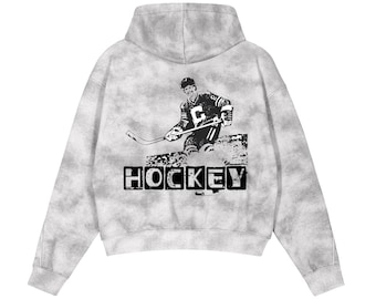Vuile gewassen hockeyfleecehoodie met rits