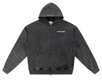 Oversized hockeyhoodie met rits – retro sneeuwwassing voor hockeyfans