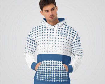 Blauwe ster hockeyhoodie | Uniseks sportkledingsweater