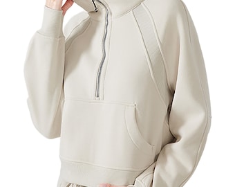 Golf-hoodie voor dames met halve rits | Atletische trui