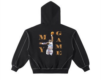 Basketball Lovers boxy fleece hoodie – ultrazacht met stijlvolle stiksels