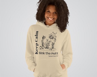 Golf hoodie met print | Uniseks sportkledingsweater