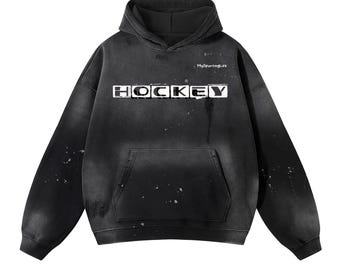 Oversized hockeyhoodie – retro sneeuwwassing voor hockeyfans