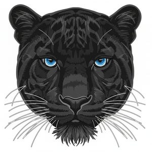 Large Grey Tiger Embroidery Design - Blue Eyed Tiger Jacket Back Digital File