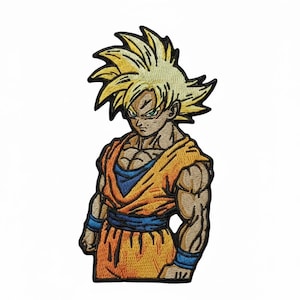 Patrón de máquina multitamaño del guerrero Saiyan definitivo / Descarga instantánea / Diseño de héroe de anime digitalizado profesionalmente