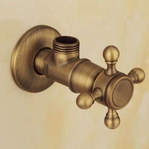 Eckventil in Antikbronze – Dreieckiges Wasserregelventil, Wandabsperrhahn für Bad und Küche