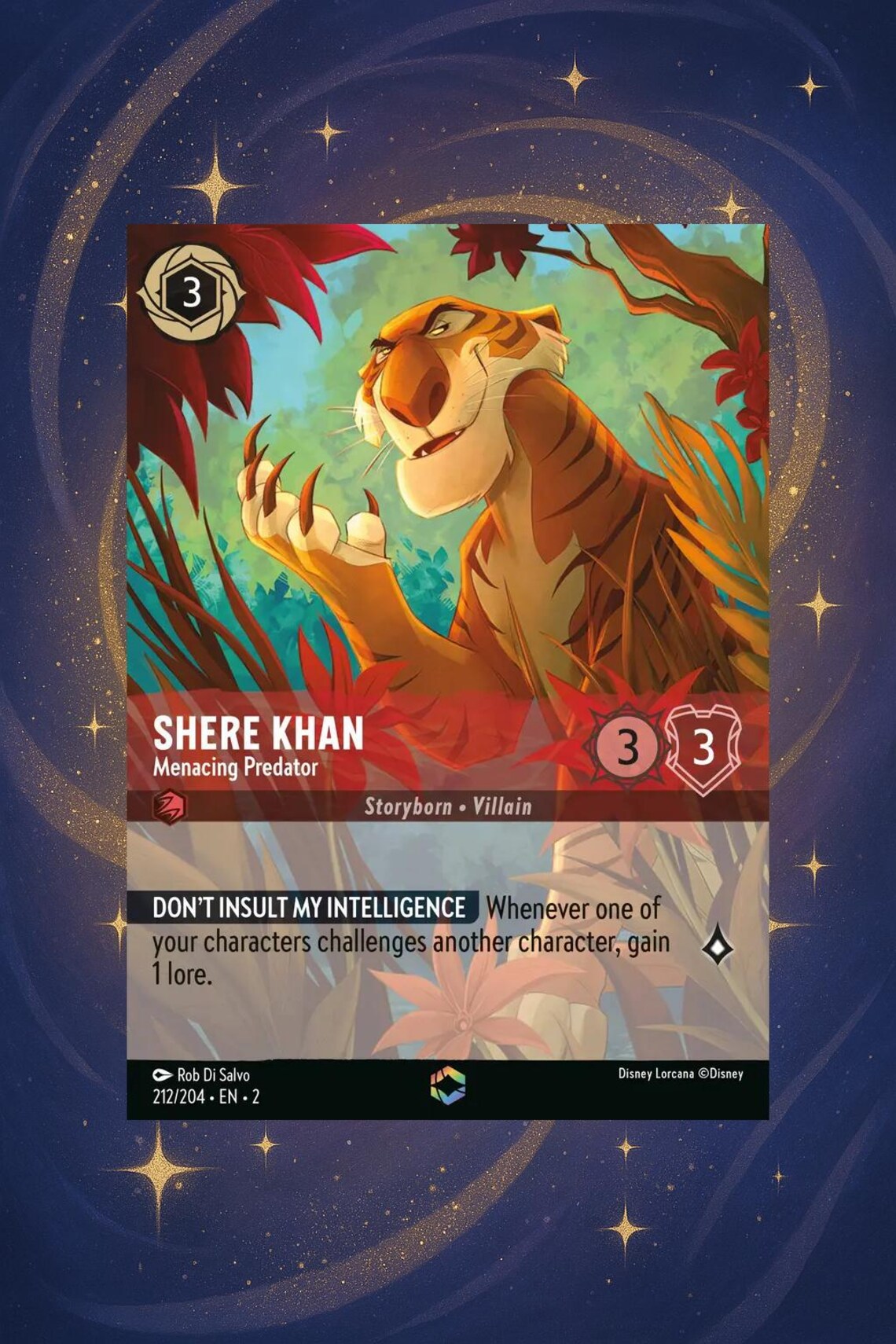 Shere R Shere Khan - Menacing Predator Orica - TCG - Holo Card - Proxy Lorcana ...