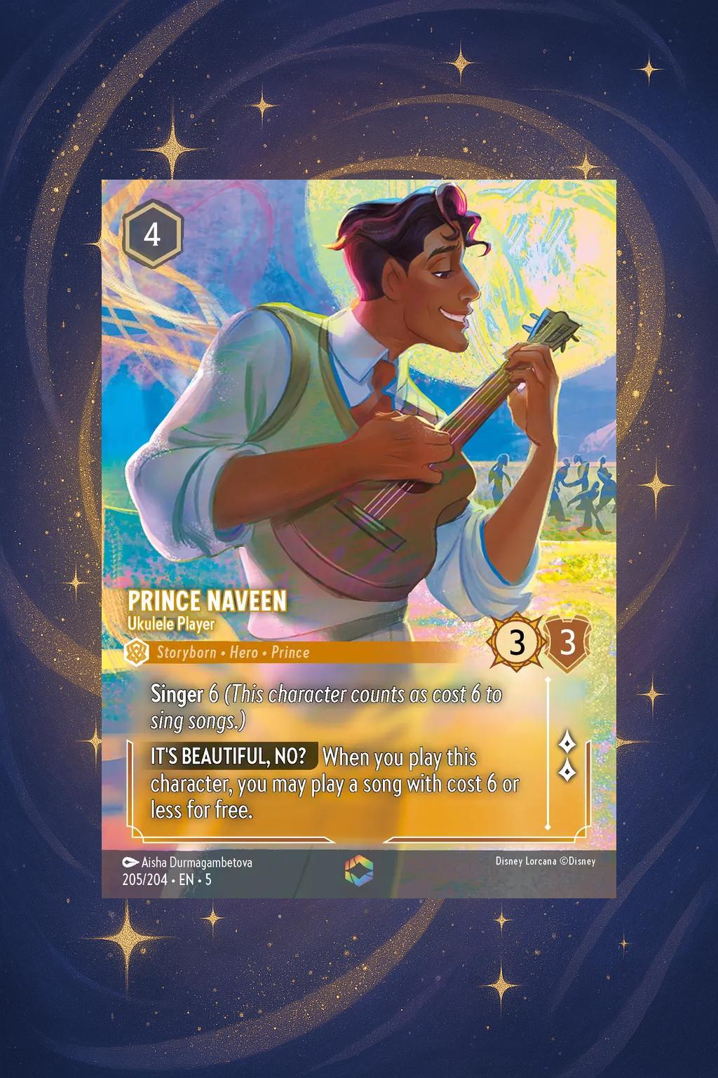 Prince Naveen - Ukulele Player Orica - TCG - Holo Card - Proxy Lorcana - Etsy UK Prince Naveen - Ukulele Player Orica - TCG - Holo Card - Proxy Lorcana - Etsy UK