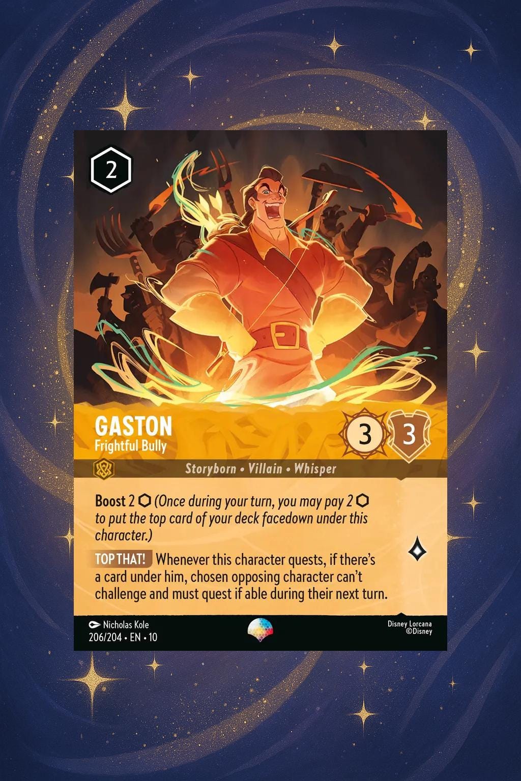 Gaston - Frightful Bully Orica - TCG - Holo Card - Proxy Lorcana - Etsy