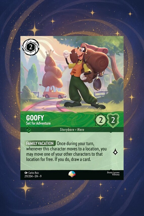 Goofy - Set for Adventure Orica - TCG - Holo Card - Proxy Lorcana - Etsy