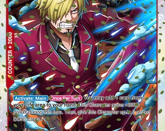 One Piece Proxy Card Holo - Sanji OP09-065 Character - Etsy