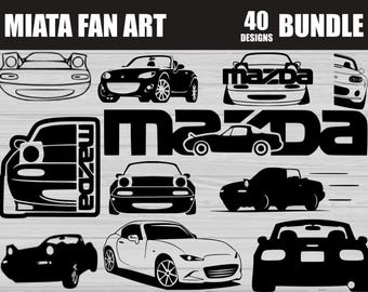Miata club fan art svg png bundle, svg png cricut designs, miata for life, jdm car stickers, low rider svg, tuner car svg, miata maz svg