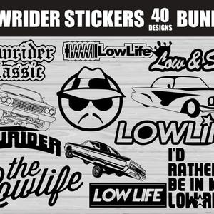 Lowrider SVG PNG Desing bundle for stickers, Lowrider stickers, Car stickers, DYI car stickers, Auto stickers, Low Rider car, car stickers