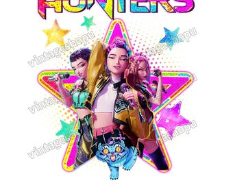 Kpop Huntrix Stars Png, Kpop Demon Hunters Png, Saja Girls Png, Anime Lover Gift Mira, Rumi, Zoey, Derpy Tiger Png, Kpop Huntrix