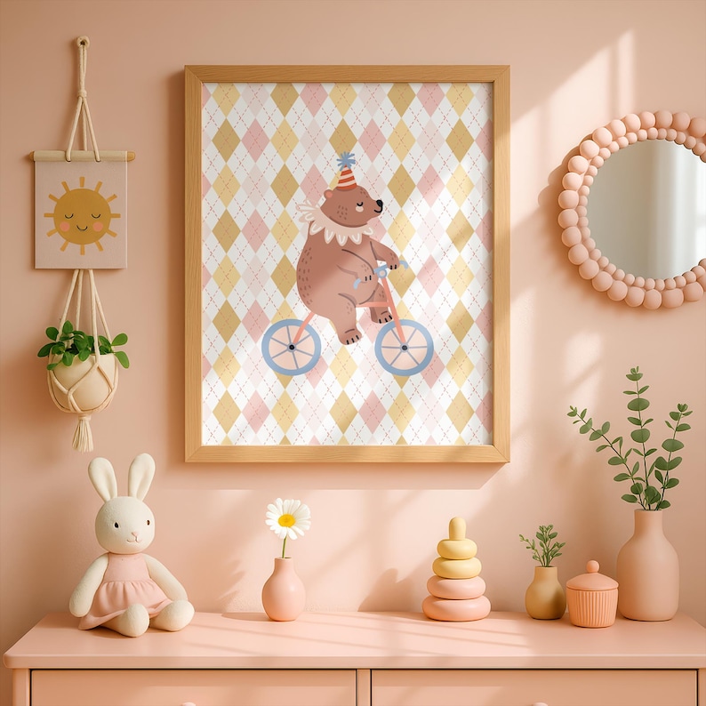 Eclectic Playroom Gallery Set of 30, Cool Kids Live Here Print, Colorful Nursery Decor, Whimsical Animal Poster Bundle (Digital Download) image 10