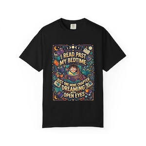 -shirt J'ai lu après mon coucher | t-shirt graphique amoureux des livres