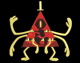 Bill Cipher Embroidered Iron-On Patch or Sewing Patch
