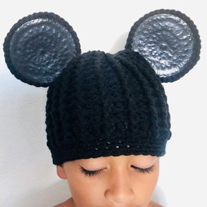 Handmade Big Mouse Ear Crochet Hat Custom ANY Color Any Size