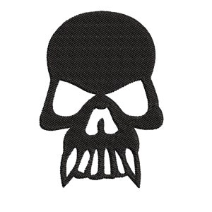 Large Skull Embroidery Digital Download 8 Formats: dst, exp, hus, jef, pec, pes, vip, xxx