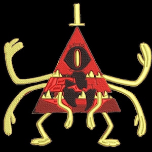 Bill Cipher Embroidery Digital Download 8 Formats: dst, exp, hus, jef, pec, pes, vip, xxx or Iron-On Patch or Sewing Patch
