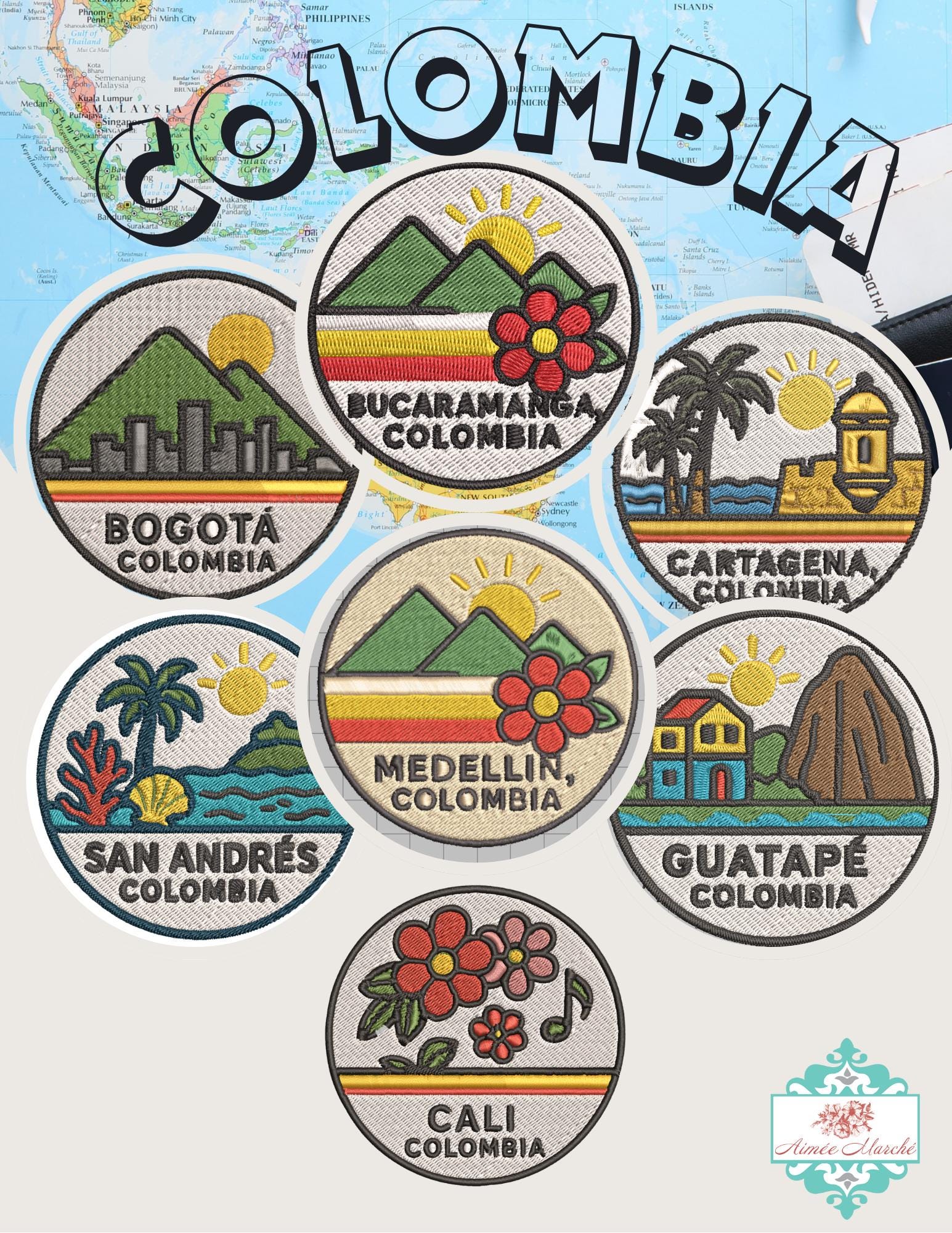 Toppa Colombia Bandiera 9x6 Cm – Termoadesiva O Da Cucire, Alta Brillantezza