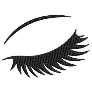 Large Right Closed Eye Embroidery Digital Download 8 Formats: dst, exp, hus, jef, pec, pes, vip, xxx