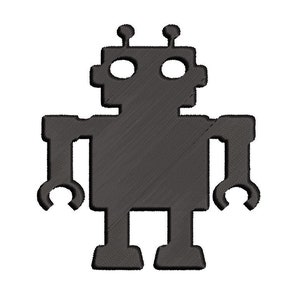 Robot PES Embroidery File INSTANT DOWNLOAD 4 x 4