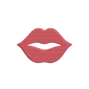 Simple Lips Embroidery Digital Download 8 Formats: dst, exp, hus, jef, pec, pes, vip, xxx