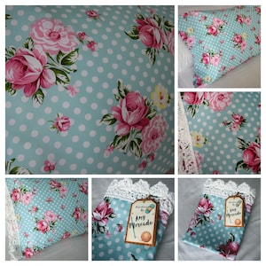 NEW Handmade Shabby Chic Rose Crochet Standard or King Pillowcase, Mother&#39;s Day Gift, Home Decor, Bedding Made to Order