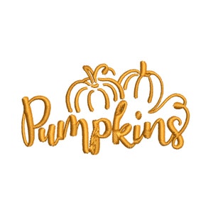 Monogrammed Pumpkins Embroidery Digital Download 8 Formats: dst, exp, hus, jef, pec, pes, vip, xxx