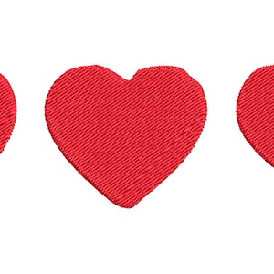 3 Hearts in a Row Embroidery Digital Download 8 Formats: dst, exp, hus, jef, pec, pes, vip, xxx