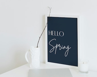 Arte mural con frases de primavera