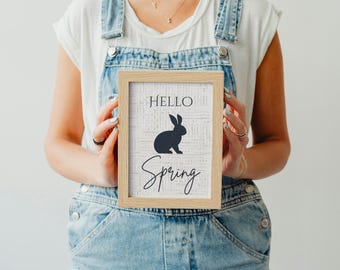 Hola primavera diciendo imprimir