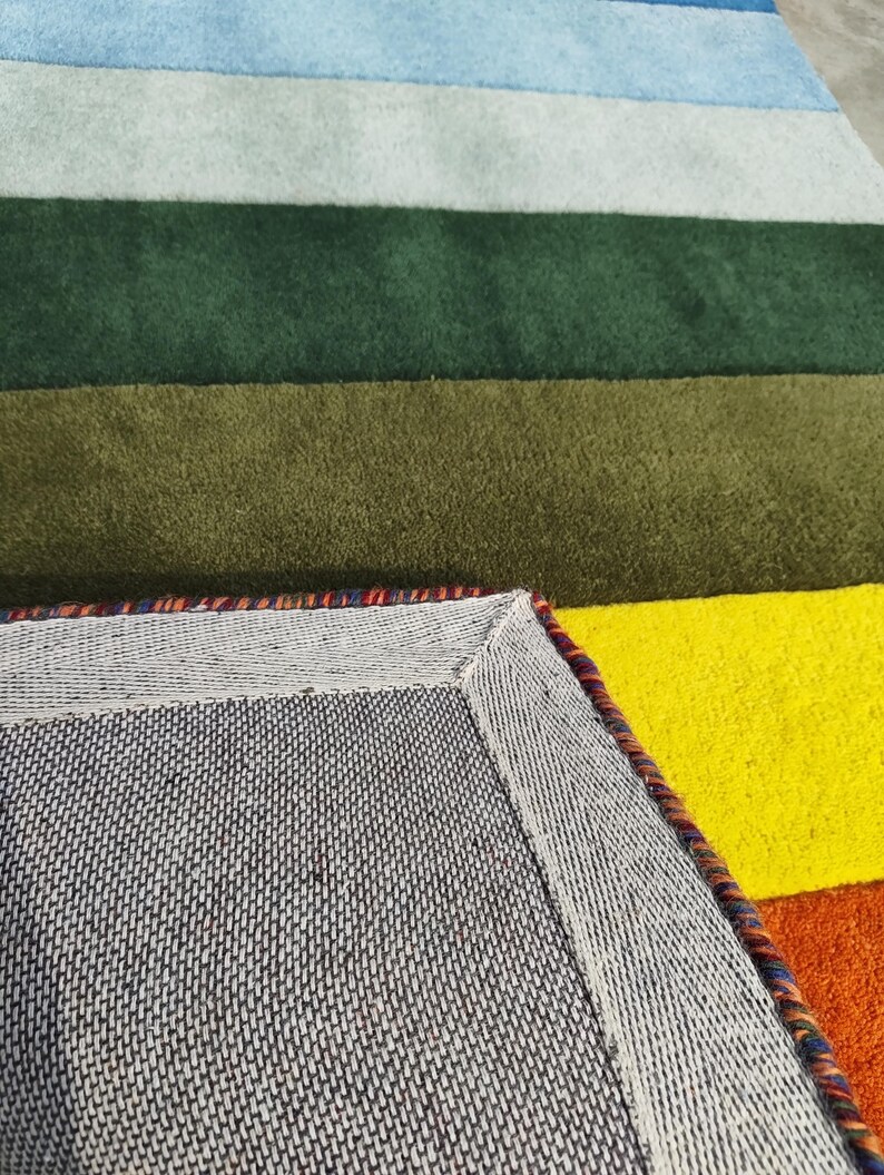 Moderner Tufted Regenbogen Läufer Teppich Wolle Flur Teppich Bunt Modernes Wohndekor Bild 7