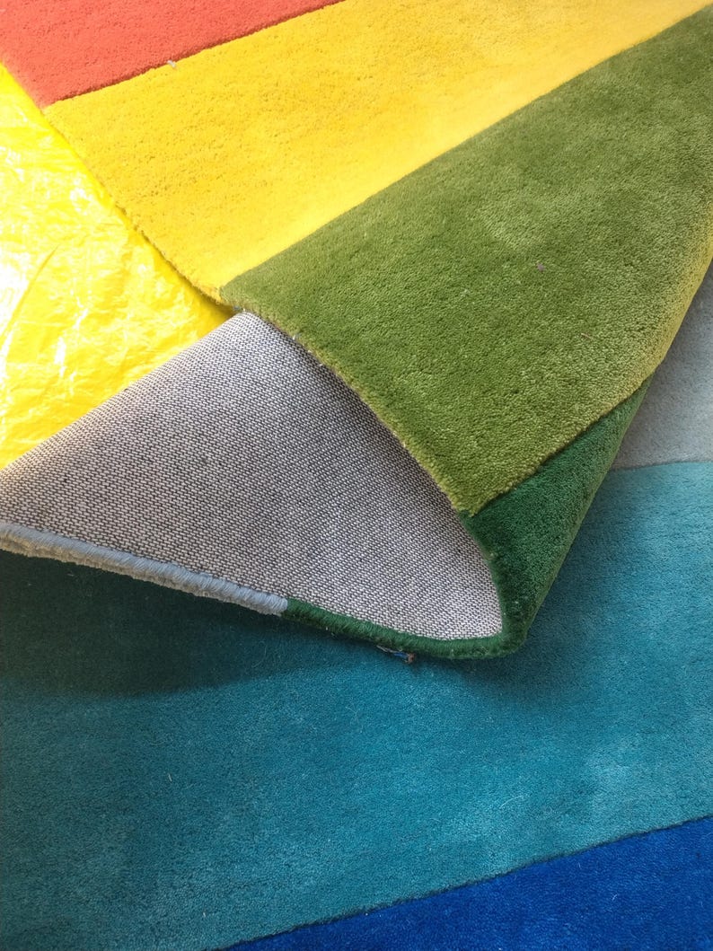 Moderner Tufted Regenbogen Läufer Teppich Wolle Flur Teppich Bunt Modernes Wohndekor Bild 4