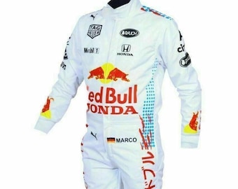 Traje de carreras Redbul Honda Go Kart F1 Max Verstappan Edición Fan + Guantes y pasamontañas GRATIS