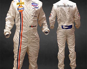 Tuta da gara F1 Go Kart - Edizione GULF Fan, con guanti e passamontagna inclusi.