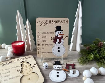 Juego de dados navideño | Juego de dados navideño para familias | Rompecabezas navideño | Regalo perfecto para la bota navideña de los niños