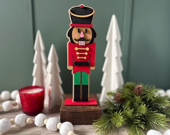 Kit de bricolaje de cascanueces de madera para niños | Proyecto de pintura navideña | Manualidad navideña | Decoración de invierno