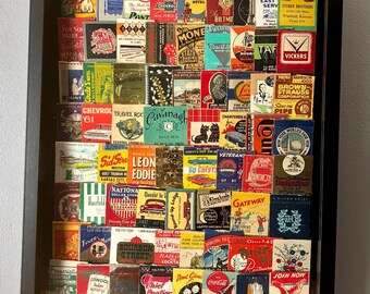 Vintage Matchbook Mosaic Artwork