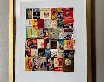 Vintage Matchbook Collage Art