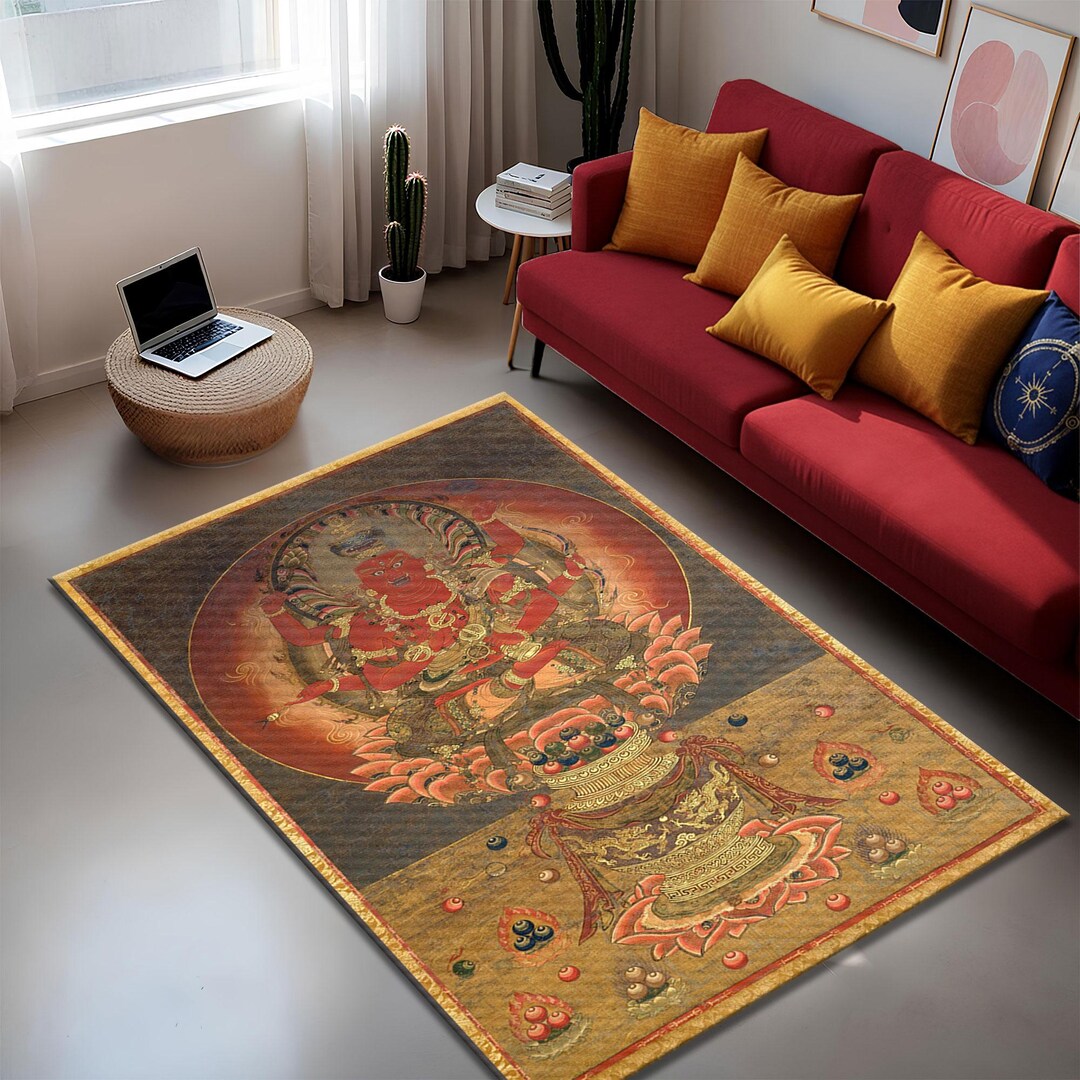 Aizen Myoo Rug, Japanese Buddhist Art, Sacred Mandala Decor - Etsy